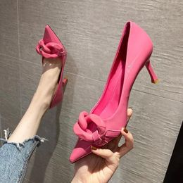 Dress Shoes Cresfimix Women Stylish High Quality Rose Red Spring & Summer Slip On Stiletto Heels Lady Black Femmes Hauts Talons C7043