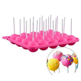 Baking Moulds 20 Holes Round Lollipop Sile Mod Spherical Chocolate Cookie Candy Maker Pop Mold Stick Tray Cake Mods Drop Delivery Ho Dhugt