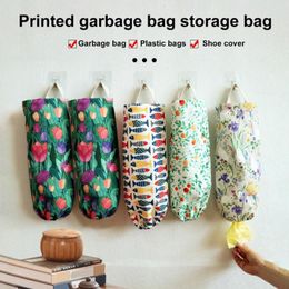 Storage Bags Convenient Fine Stitching Printing Home Garbage Bag Organiser For Kitchen Plastic Holder