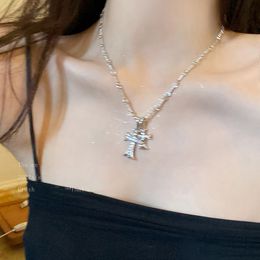 Personalized Double Cross Necklace For Women Luxury Vintage Grunge Aesthetic Necklaces Couple Party Jewelry Birthday Gift