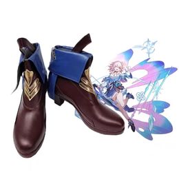 Dress Shoes Honkai Star Rail March 7th Cosplay Series Prop Shoes Anime And Manga Game Theme Character Shoes Fashion Decorative Boots 230519