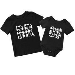 Family Matching Outfits Sibling Set Big Brother Little Brother Shirt Little Brother T-shirt G220519