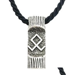 Pendant Necklaces Rune Amet Talisman Jewellery Male Necklace Norse Runes Protection Womens Accessories Droppendant Drop Delivery Pendan Dhqcx