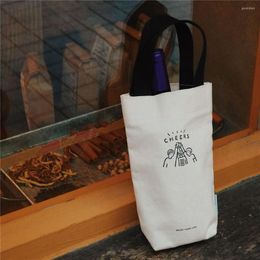 Storage Bags Portable Tote Bag Water Cup Bottle Holder Milk Tea Canvas Eco Mini Small Umbrella Handbag Shopping