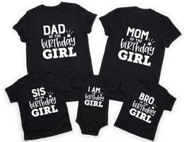 Outfits Mom Dad Girl Birthday Party Shirt Family Clothing T-shirt G220519