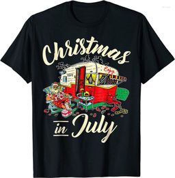 Le magliette da uomo si divertono a Natale a luglio Hippie RV Camping Lover T-shirt 41
