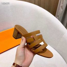 Slippers 2021 latest slipper women shoes Genuine leather Flip Flops Women beautiful slides High heel Brand Ladies Mules Beach Shoes X230519