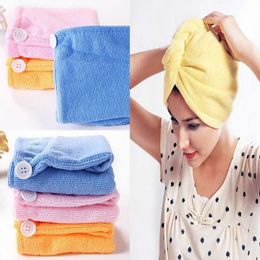 New Quick Dry Microfiber Towel Hair Magic Drying Turban Wrap Hat Cap Spa Bathroom