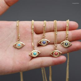 Chains 1Pc Women's Creative Demon Eye Shape Pendant Necklace Female Personality Exaggerated Trend Collarbone Chain Accessories 2023