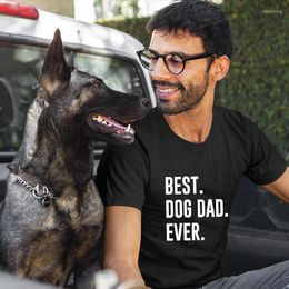 Men's T Shirts Dog Dad Ever Sarcastic Novelty Men Graphic Funny Shirt Cute Father Humour T-Shirt Animal Lover Gift