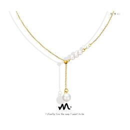 Pendant Necklaces Peal Necklace Gold Heart Link Chain High Sense Design Fashion Jewellery For Girl Women Man Party Daily Drop Delivery Dhjq9