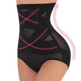 Women's Shapers Mesh Shapewear Women Tummy Control Panties Criss Cross Slimming Body Shaper Butt Lifter Underwear Briefs Waist Shaper with Bones 230519