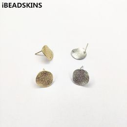 Components New arrival! 12mm 100pcs Roundshape Earrings Studs for Necklace Earrings parts Accessories hand Made Jewelry DIY