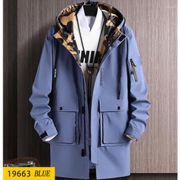 Men's Jackets Youth Bright Warm Colour Trend Coat Plus Size Fat Jacket Spring Autumn Casual Men's Loose Medium Length Clothing