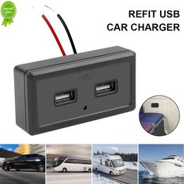 New YC-A90 4.8A 3.1A 12v Dual Usb Charger Socket For Universal Auto Truck Atv Boat Car Rv Bus 2.1A 2.4A Car Furniture Charger Outlet