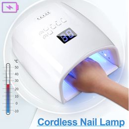 Nail Dryers Built-in Battery 30LEDs Nail UV Lamp Rechargeable Wireless Gel Polish Dryer Professional Manicure Light Cordless Nail Art Tools 230520