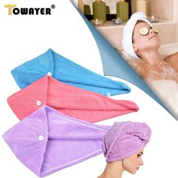 1pc Microfibre Fast Hair Drying Towel Hat Womens Girls Quick Dry Super Absorption Hair Cap Turban Towels Head Wrap Bathing Tool