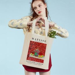 Shopping Bags Matisse Cutout Rothko Vase Woman Fauvism Lady Tote Handbag Women Double Print Fashion Supermarket Shopper Bag