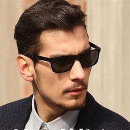 Sunglasses Polarised Men Brand Designer Anti-glare Glasses Yellow Lens Night Vision Driving Vintage Classic Sun