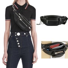 Waist Bags SFG HOUSE Fashion Women Bag Casual PU Leather Chain Bananka Zipper Travel Chest Belt Chains Fanny Pack