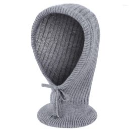 Scarves Windproof Thermal Cycling Hat Soft Knitted Drawstring One-Piece Neck Warmer Women Scarf Muffler Fishing Hiking Ski Caps