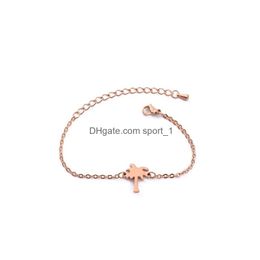 Chain High Quality Stainless Steel Coconut Tree Charm Bracelet For Women Personality Plant Brecelet Fashion Jewellery Drop Delivery Bra Dhnjw