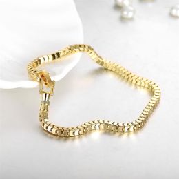 Charm Bracelets 18K Gold Bracelet Jewelry Set Necklace Earrings Sets For Women Men Wedding Fashion