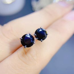 Stud Earrings Black Moissanite Ear Studs Very Classic Style Good Color. 925 Pure Silver. Gra Card Waist Code