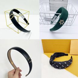 Fashion Letter Headband Cloth Wide Edge Brand Designer Cross Knotted Headbands or Women Outdoor Sports Headwear HairJewelry