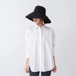 Women's Blouses White Oversize Shirt Loose Cotton Fashion Woman 2023 Summer Casual Classic Elegant Tops Basic Minimalist Stylish Chic