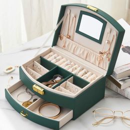Boxes Double Drawer Type Jewelry Box Creativity Earrings Necklace Organizer Casket Ring Bracelet Woman Storage Packaging Display Items