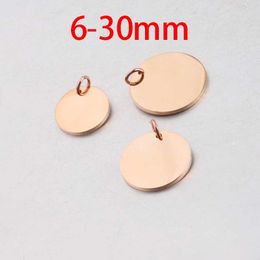 Other Fnixtar 20Pcs Mirror Polish Stainless Steel Round Discs Charms With Jump Ring For DIY Making Necklace Women's Jewellery