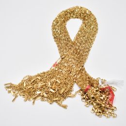 Polish Wholesale Gold colorStainless Steel Lip Water Wave Chains Necklaces DIY Jewellery 45cm Chains Suit Wholesale Bulk Sale Accessories