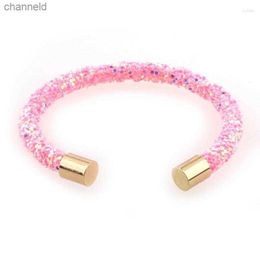 Charm Bracelets Charm Bracelets NeeFuWoFu Crystal Sequin Package Bangles Women Fashion Luxury Jewellery Collection Full Pave L230518