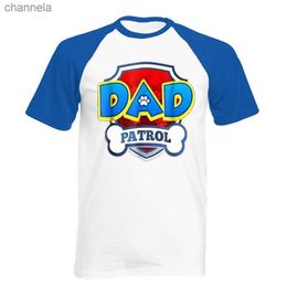 Men's T-Shirts Dad Patrol Shirt Dog Funny Gift Birthday Party T-Shirt Size S-2Xl Cotton raglan Short Sleeve Tops Tees