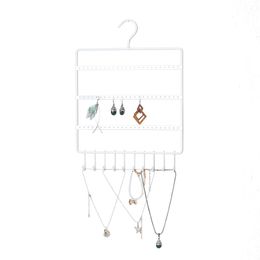 Boxes Wall Hanging Metal Earrings Necklace Storage Shelf Pendant Ring Bracelet Chain Organizer Rack Jewelry Display Holder Stand