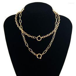 Chains Stainless Steel Jewellery Set For Women Men Women's Necklace Choker 6mm Width Cable Chain Spring Clasp Chunky Link