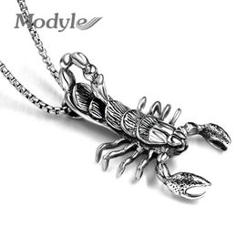 Pendant Necklaces Modyle Silver-Color Jewellery The Stainless Steel Scorpion Necklace For Male Friend Party