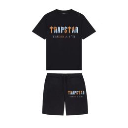 Mens Tracksuits Brand TRAPSTAR Clothing Tshirt Tracksuit Sets Harajuku Tops Tee Funny Hip Hop Color T ShirtBeach Casual Shorts Set 230520