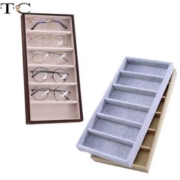 Boxes 6 Grid Glasses Display Tray Jewellery Necklace Storage Watch Pallet Fashion Sunglasses Case