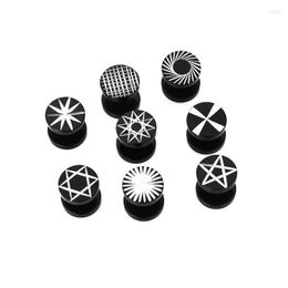 Stud Earrings 8Pieces Set Wholesale Punk Black Titanium Steel Dumbbells Round For Men Women Uni Rock Jewellery Drop Delivery Dhgarden Dhdfl