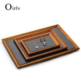 Boxes Oirlv Fashion Portable Leather Jewellery Ring Display Organiser Box Tray Holder Earring for Storage Case Showcase