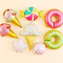 Decoration Sweet Donut Ice Cream Cake Foil Balloons LOVE Balloon Baby Shower Birthday Decoration Kids Toy Digital Figure Globo