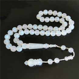 Clothing islamic masbaha sibha copy moon stone resin material 10mm 33 beads Tasbih Prayer Beads Muslim Rosary Tespih