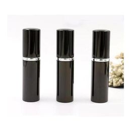 Packing Bottles 400Pcs Refill Bottle Black Colour 10Ml Mini Portable Refillable Per Atomizer Spray Empty Cosmetic Containers Drop Del Dhwab