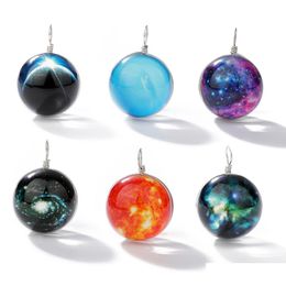 Charms Arrival Universe Luminous Galaxy Glass Ball Pendants Charm For Necklace Bracelet Fashion Shape Diy Jewelry Making Drop Delive Dhh0P