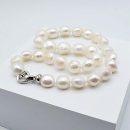 Choker Chokers Large Baroque Pearl Necklace White Natural Irregular Shape Diameter 12-13mm Short Love Lady NecklaceChokers