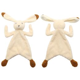 Baby Security Blanket Soothing Appease Towel Animal Rabbit Plush Doll Teething Bib Infants Comfort Sleeping Baby Shower Gift