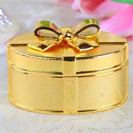 Jewelry Pouches 2023 Vintage Metal Golden Trinket Box Antique Bowknot Storage Wedding Birthday Gift Candy