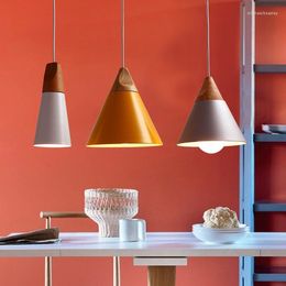 Pendant Lamps Originality Toggery Display Window Coffee Restaurant Bar Counter Balcony Concise Arts Aluminium Raw Wood Small A Chandelier